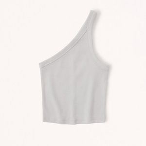 NWT GREY/purple abercrombie one shoulder tank top